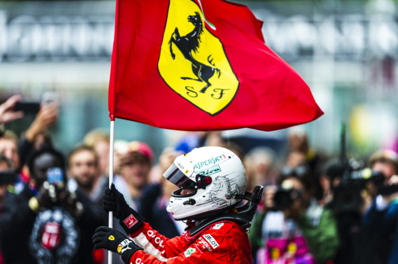 sebastian vetee Ferrari flag